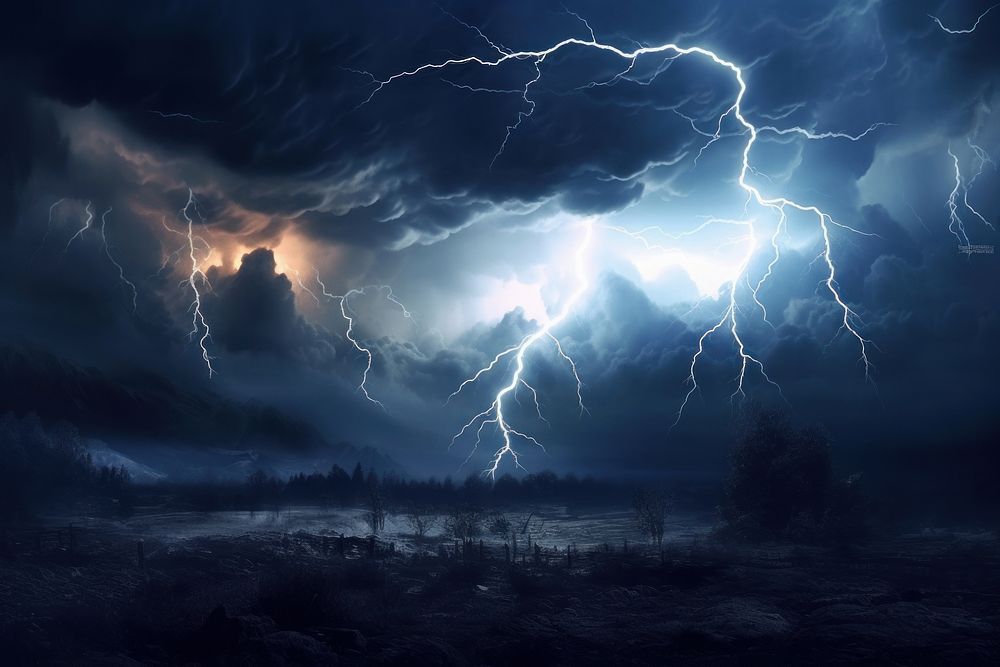  Nature background thunderstorm lightning outdoors. 