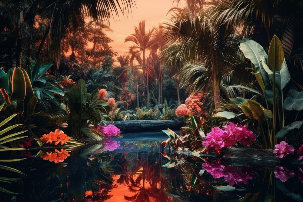  Nature background outdoors tropical tropics. AI generated Image by rawpixel.