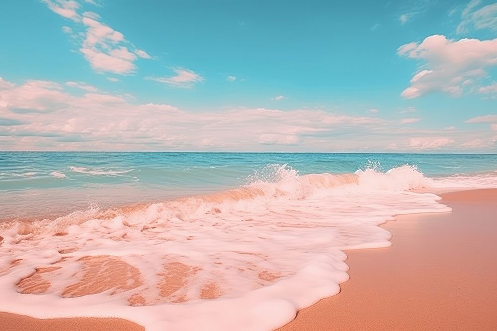  Nature background beach outdoors horizon. AI generated Image by rawpixel.