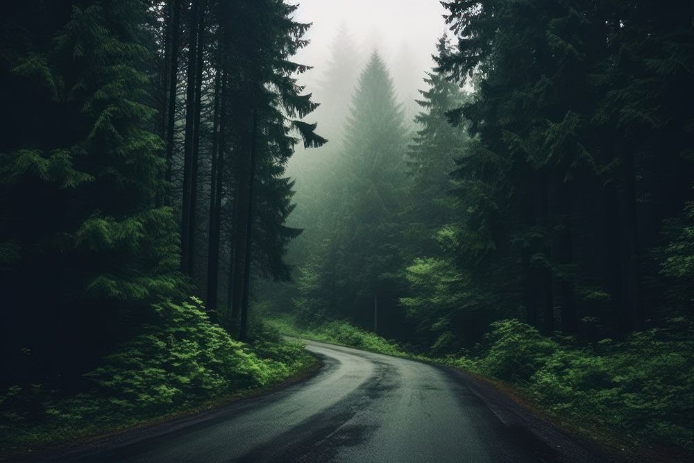  Nature background road outdoors woodland. AI generated Image by rawpixel.