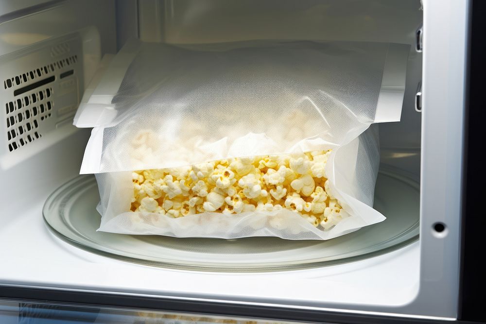 Popcorn microwave food freshness. AI generated Image by rawpixel.