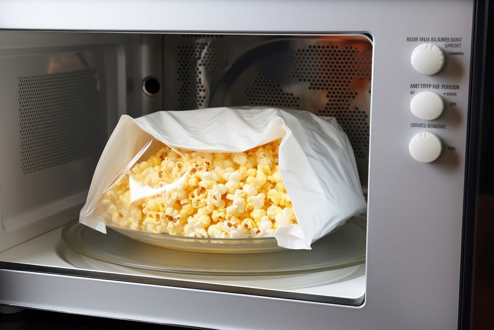 Popcorn appliance microwave oven. AI generated Image by rawpixel.