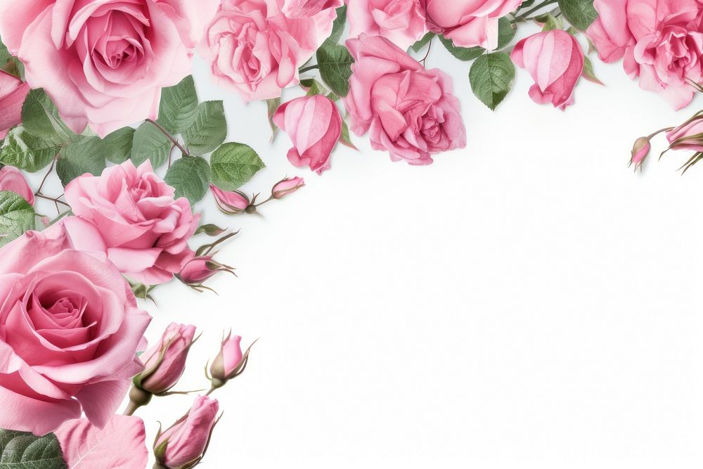 Rose border backgrounds pattern flower. AI generated Image by rawpixel.