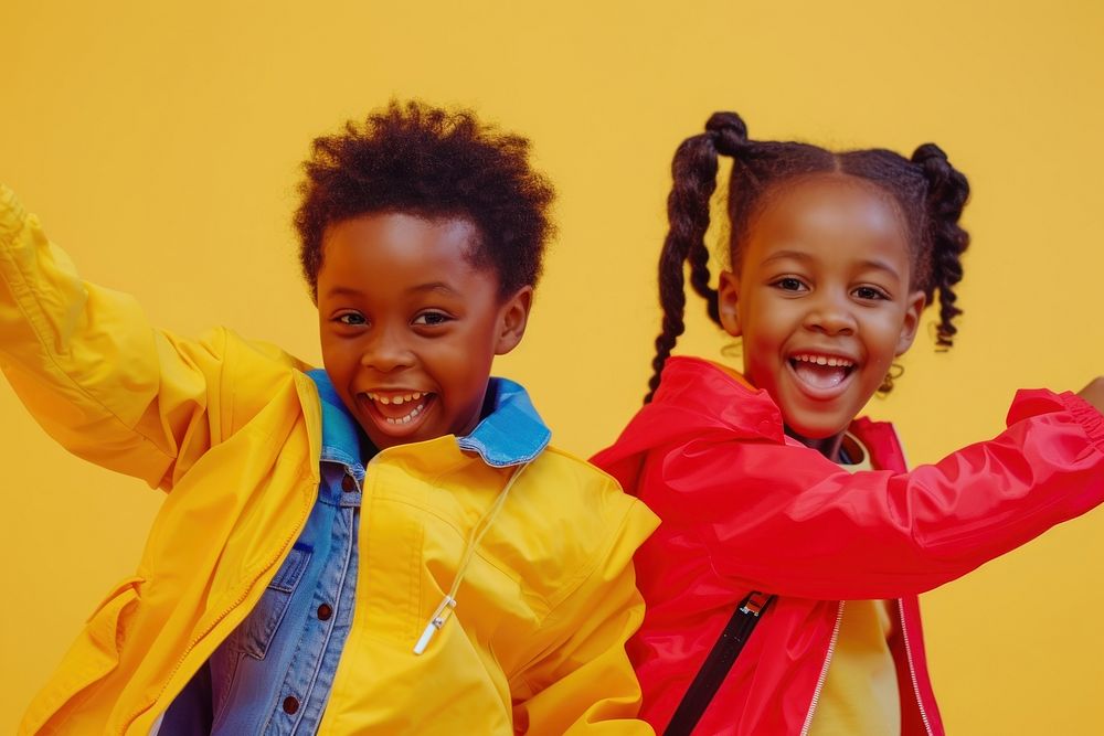 Black British American kids child cute joy.