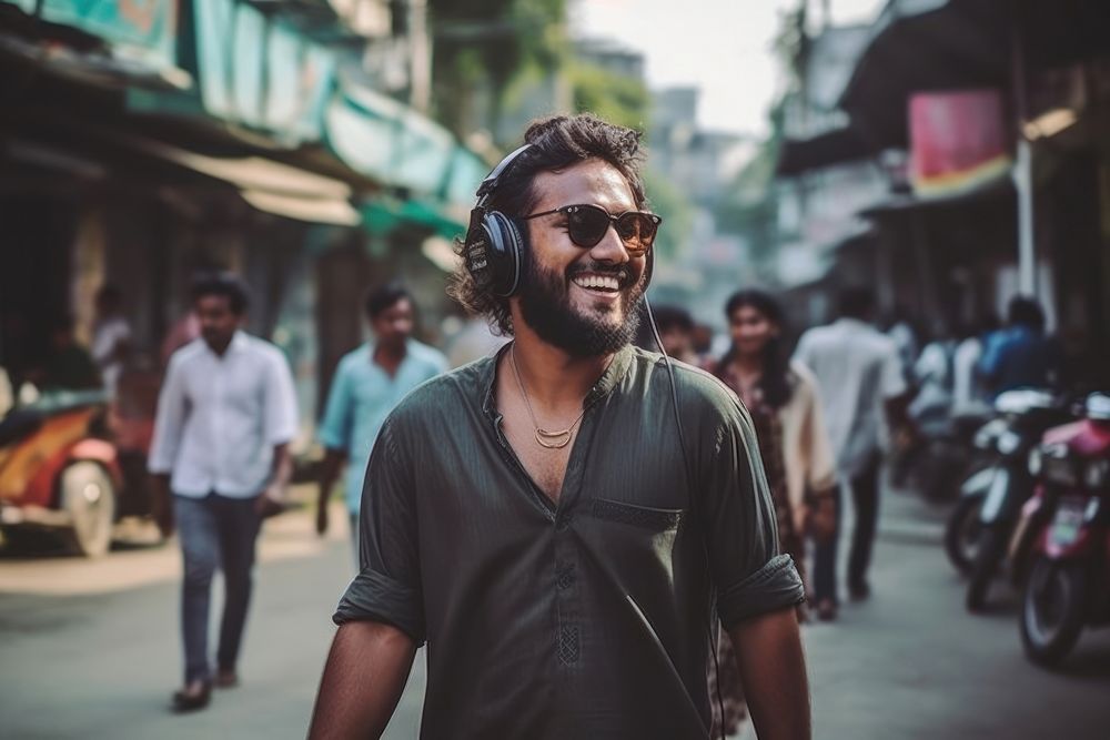 Aesthetic Photography Bangladesh men wearing headphone headphones street photography.