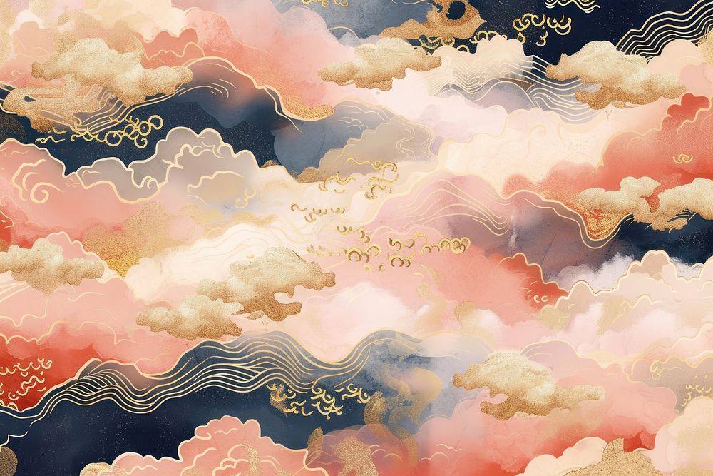 Chinese pattern backgrounds nature cloud.