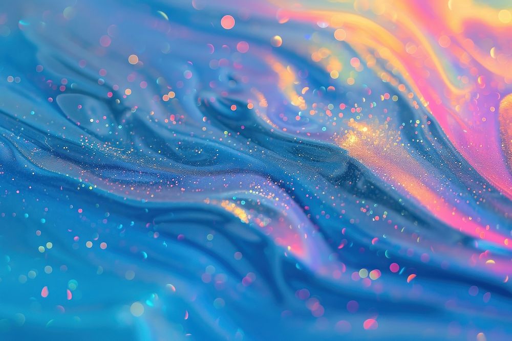 Oil drop texture backgrounds rainbow glitter.