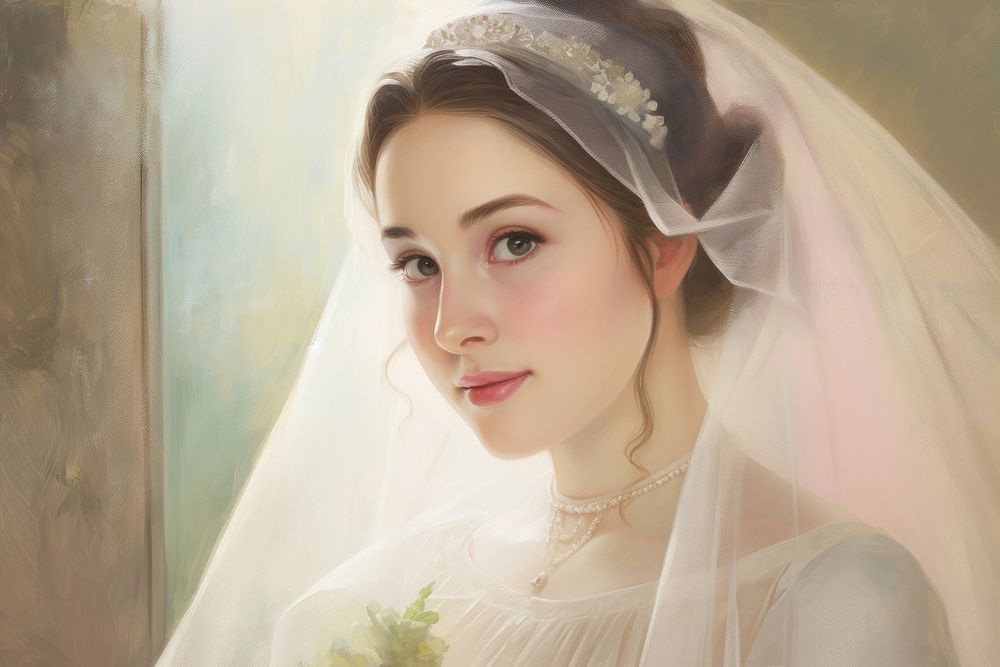 Wedding painting portrait fashion.