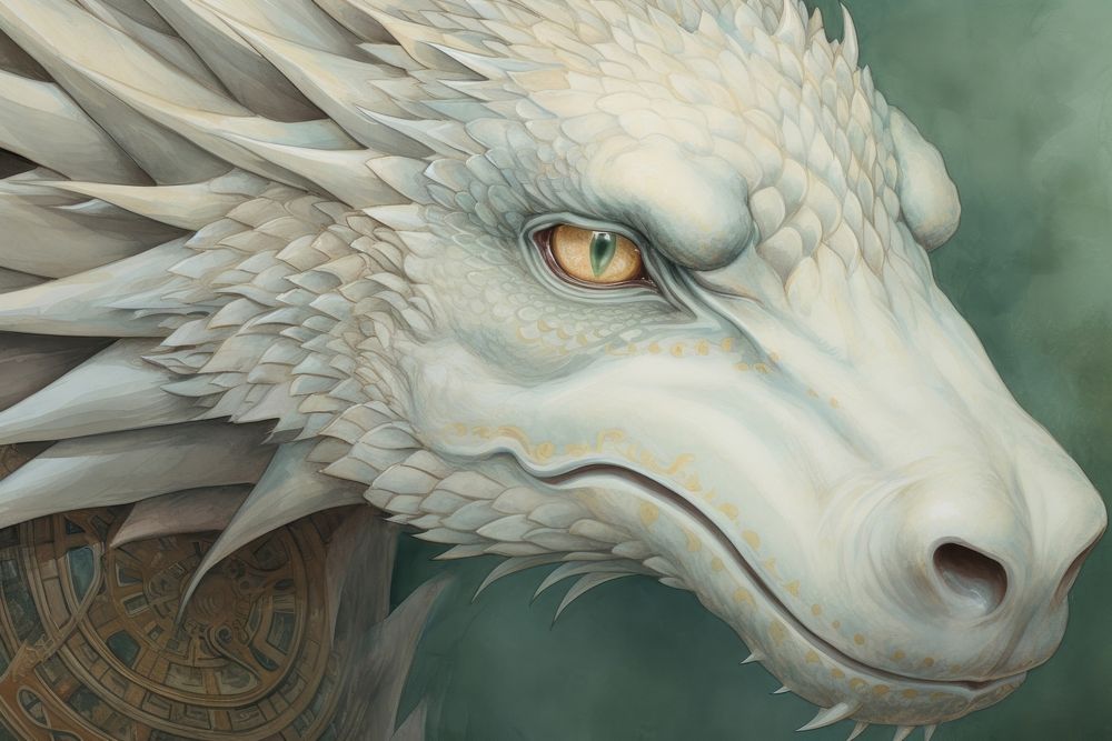 Dragon animal representation portrait.