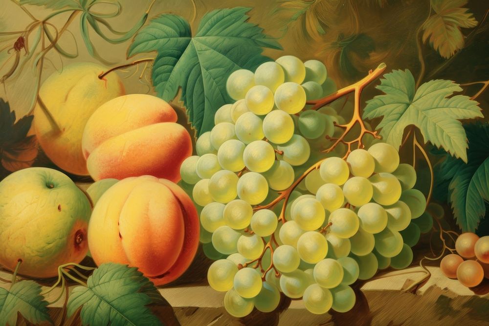 Painting fruit art backgrounds.
