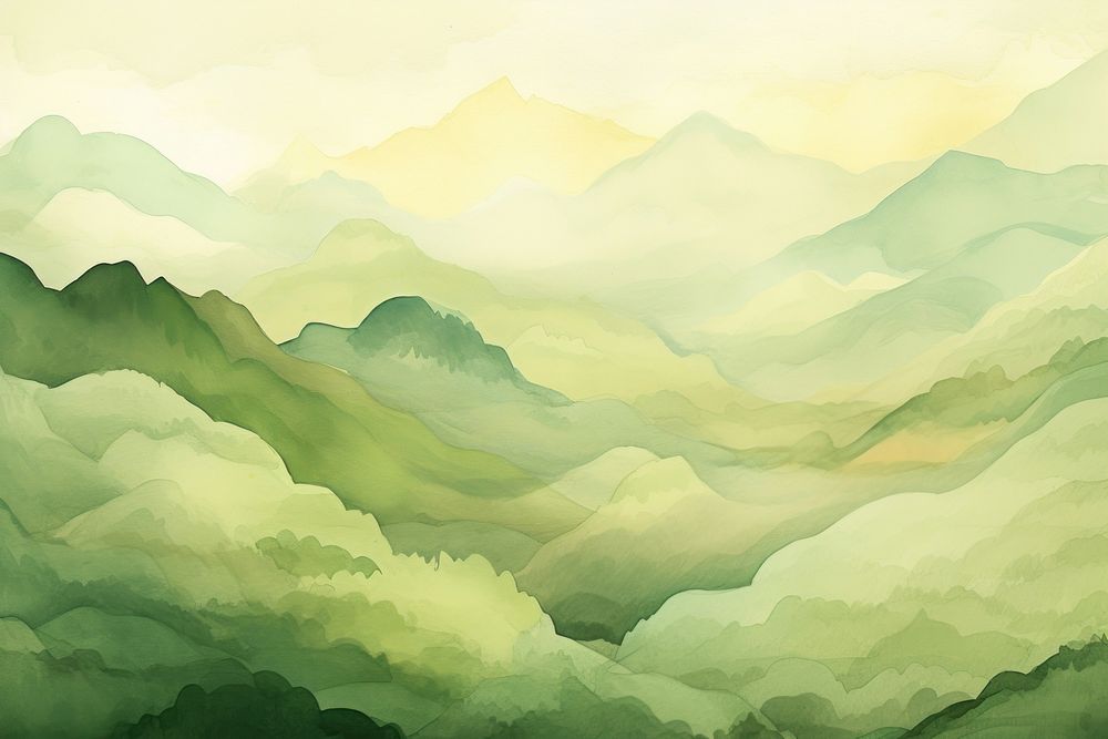 Green backgrounds landscape mountain.