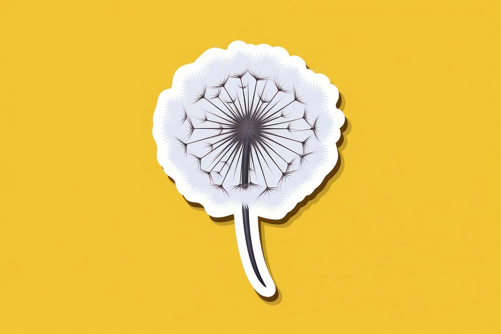 Dandelion sticker white lollipop pattern.