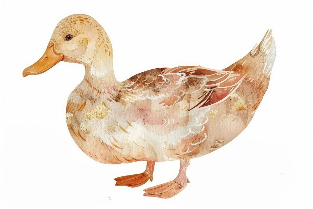 Duck animal bird white background.