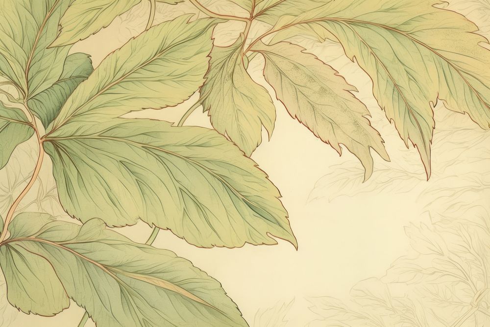 Leaf backgrounds painting pattern.
