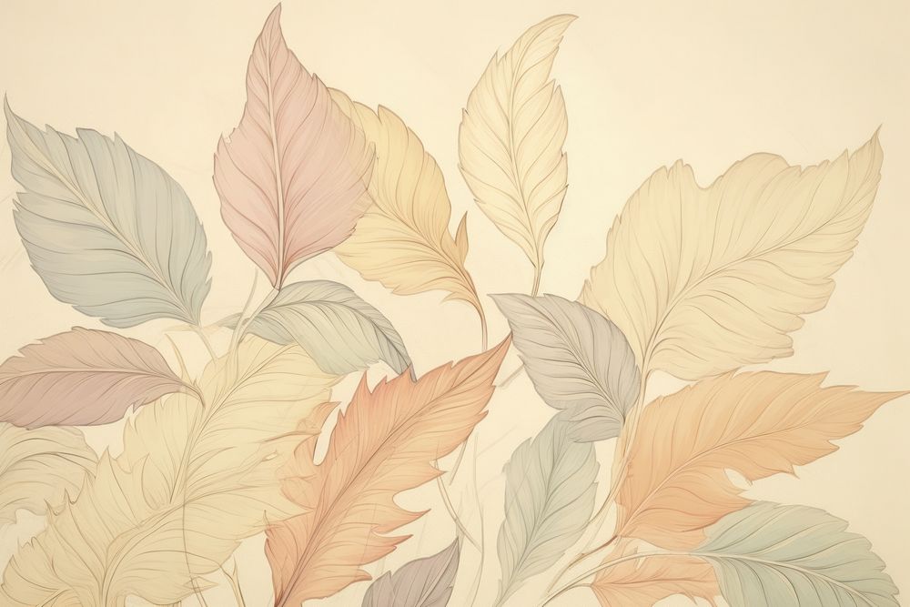 Leaf art backgrounds painting.