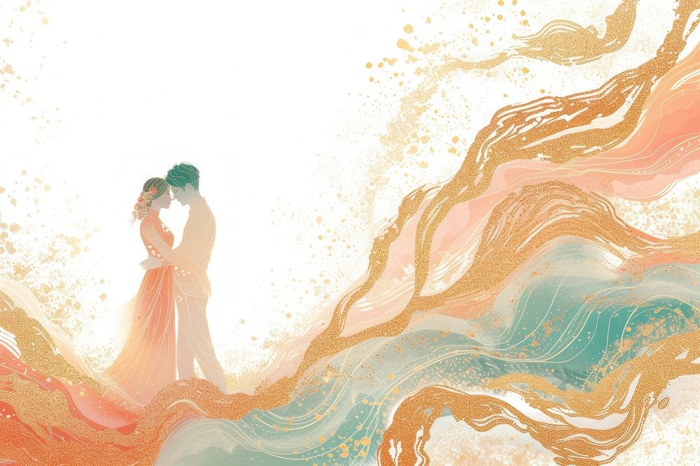 Love backgrounds painting wedding.