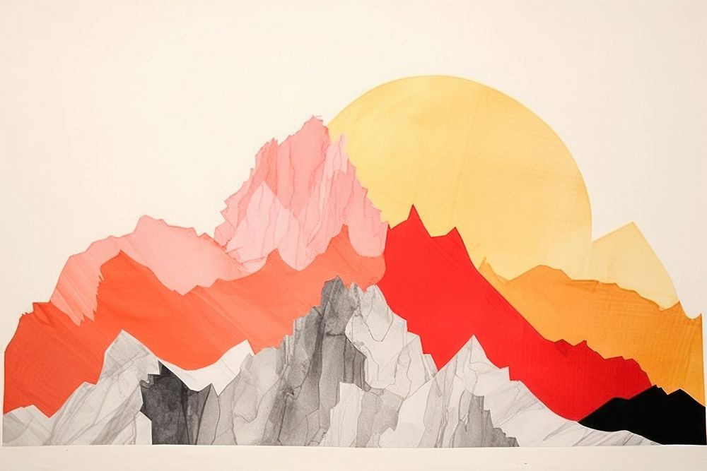 Art mountain painting drawing.
