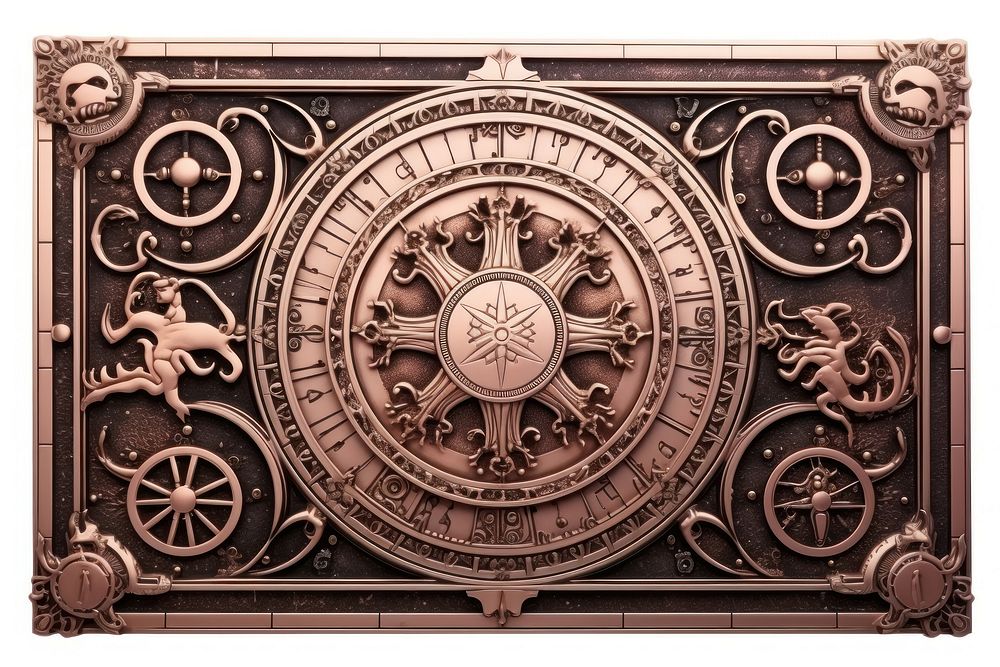 Nouveau art of zodiac frame representation architecture history.