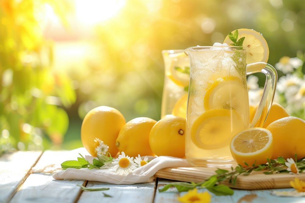 Lemonade summer fruit drink.