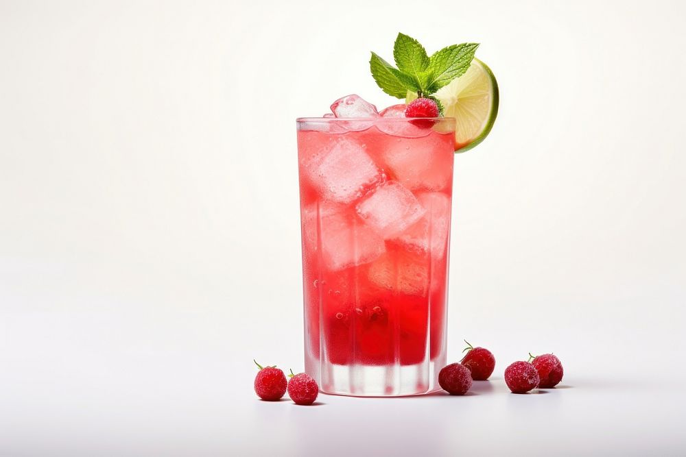 Mocktail raspberry cocktail mojito.