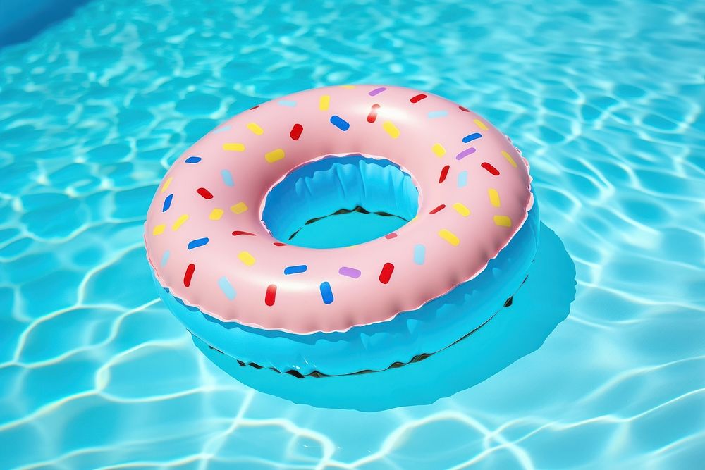 Swimming ring summer pool confectionery.