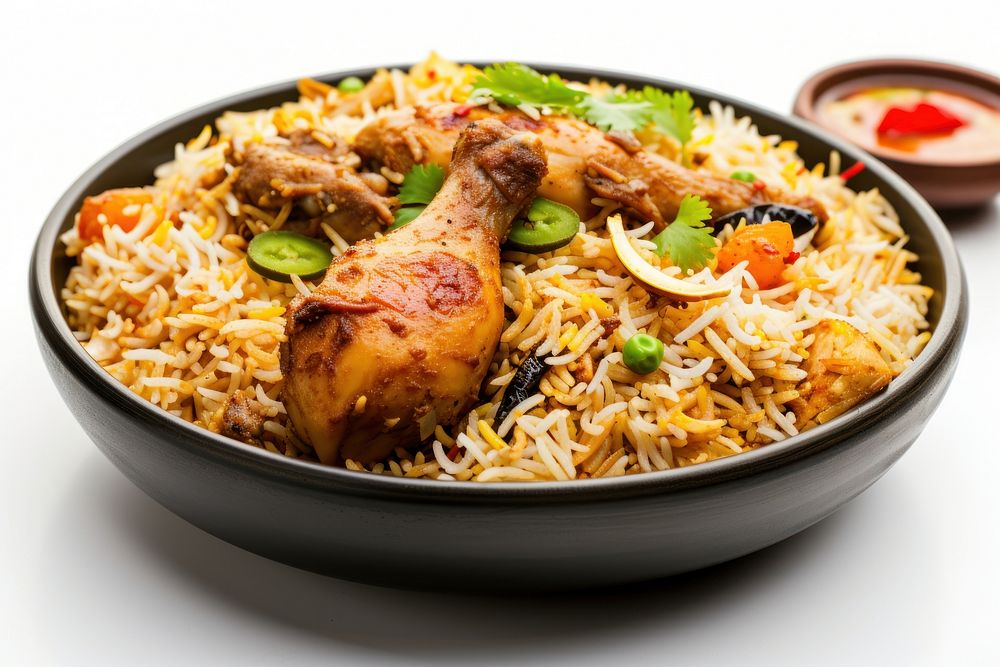 Photo chicken biryani food meat | Free Photo - rawpixel