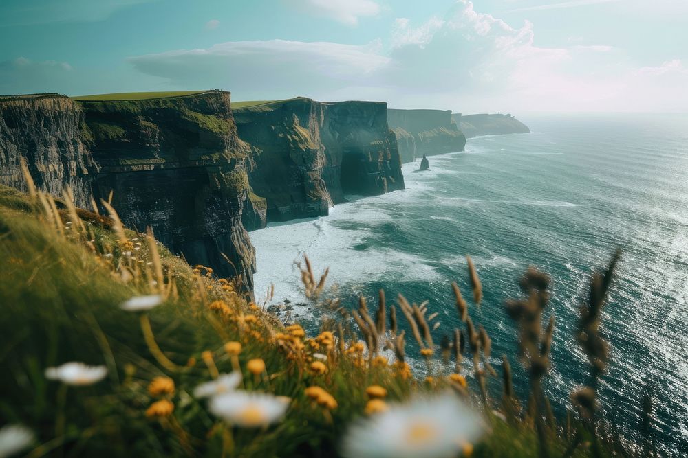 Photo of Cliffs Moher in Ireland cliff outdoors nature.