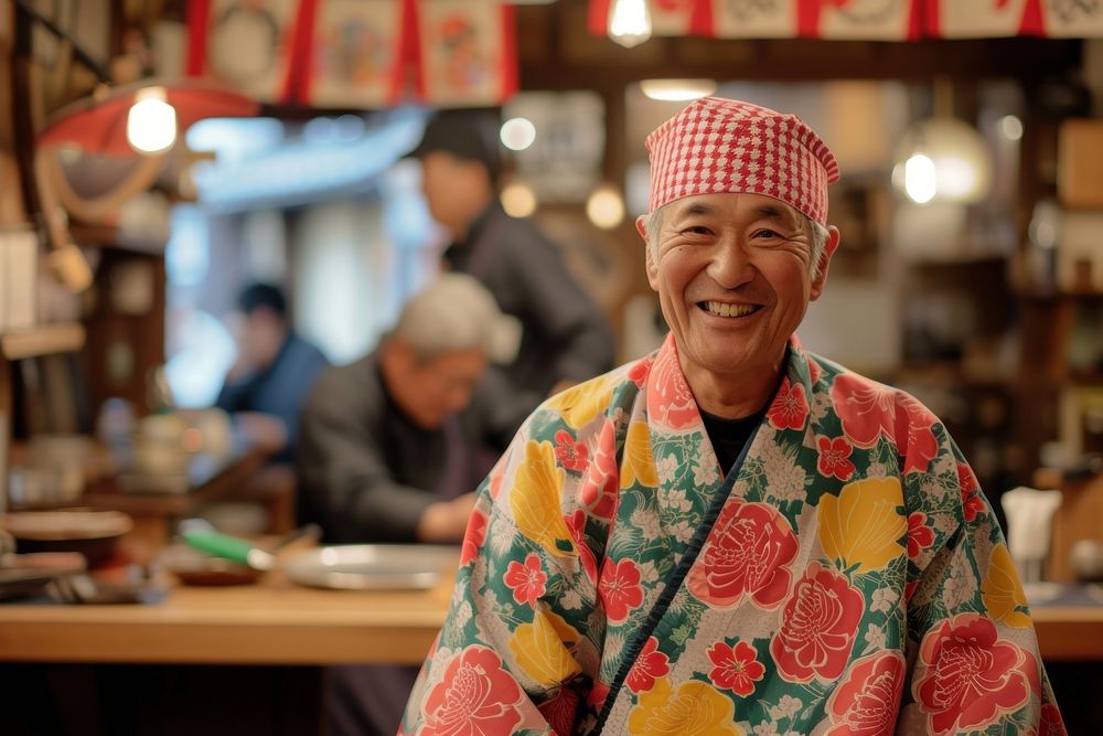 Japan barber portrait adult smile.