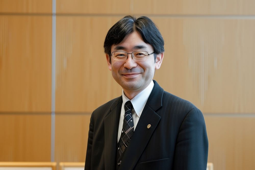 Japan lawyer portrait glasses adult.
