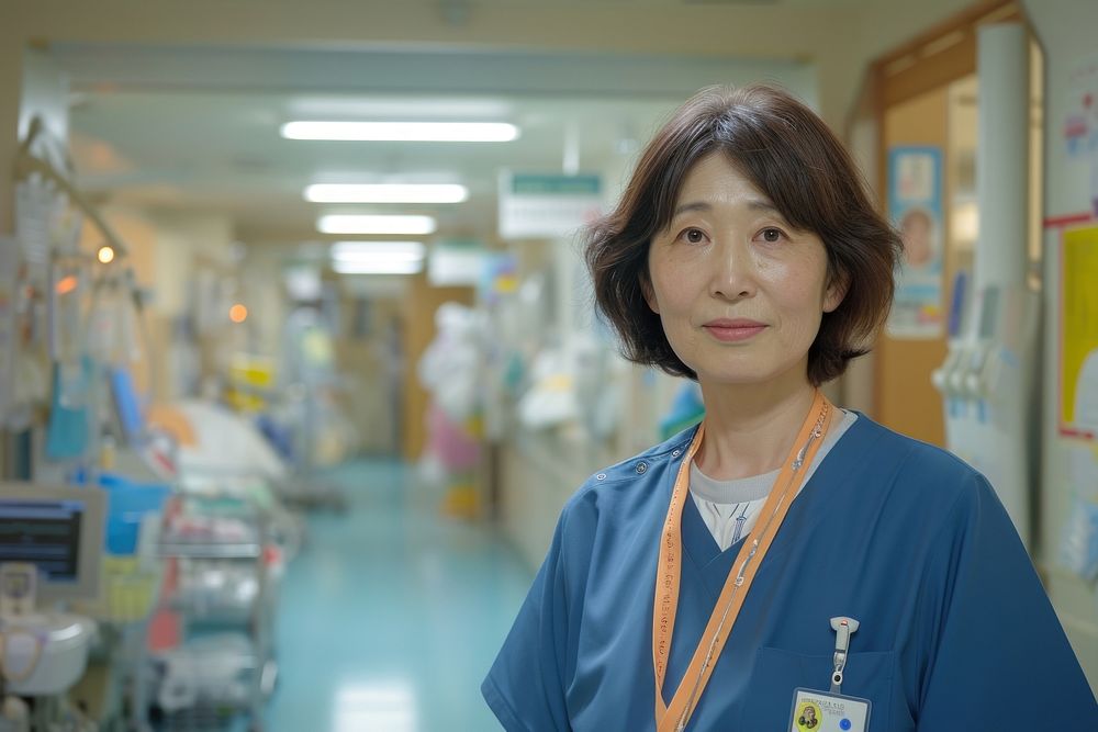 Japan nurse adult architecture stethoscope.