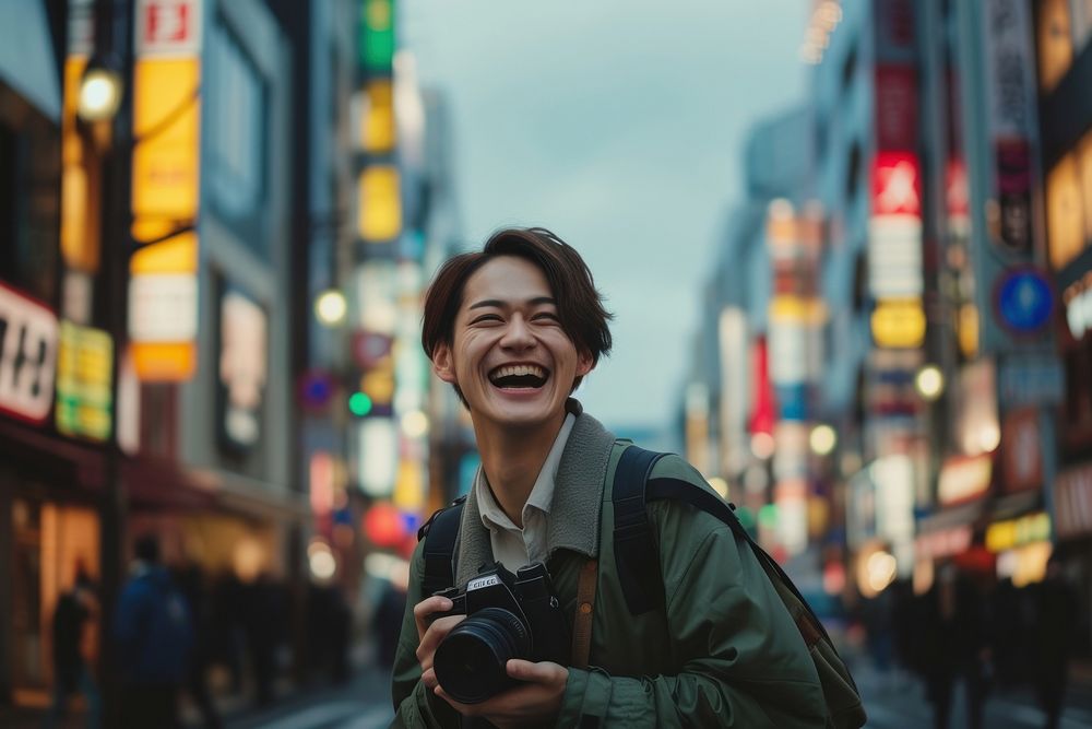 Japan photographer camera smile adult.