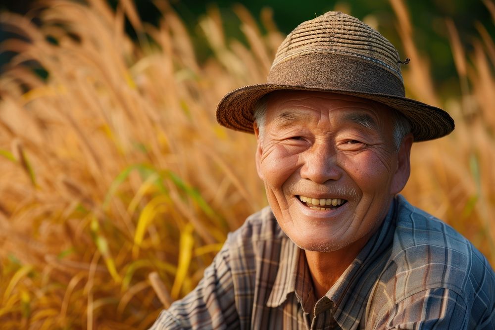 Korea farmer smile adult happy. | Premium Photo - rawpixel