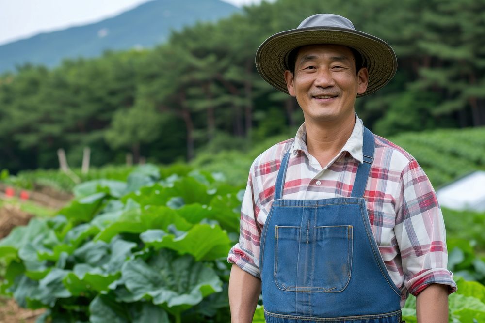 Korea farmer gardening outdoors nature.