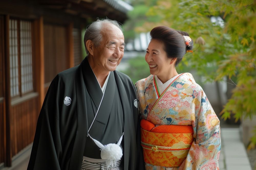 Japanese couple adult photo happy.