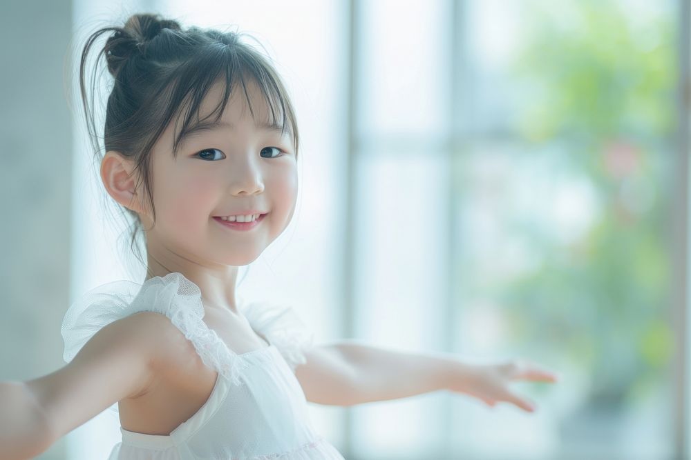 Photo of little asian girl ballet photography portrait child.