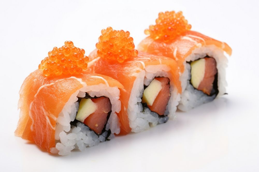 Maki sushi rolls food rice meal.