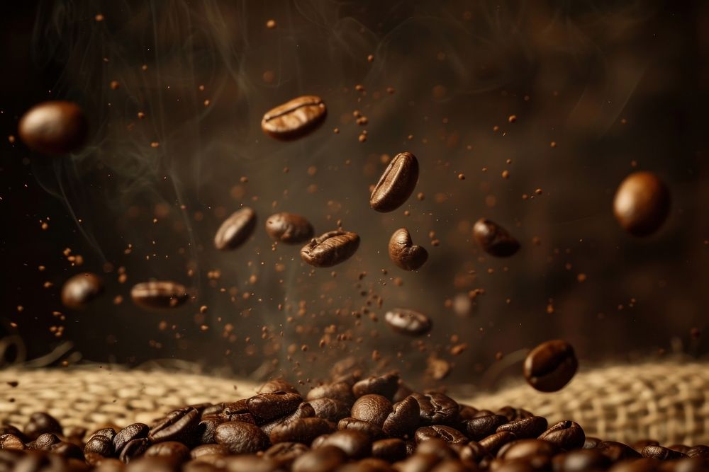 Coffee and coffee beans invertebrate refreshment backgrounds.