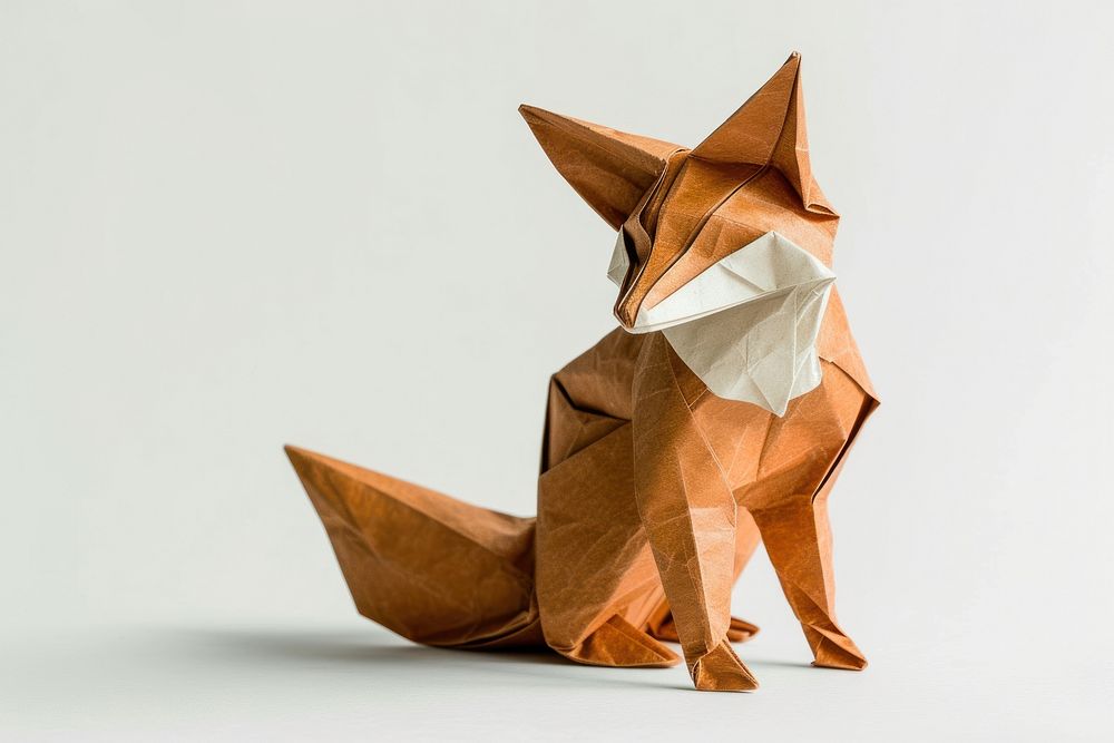 Origami fox paper art representation.