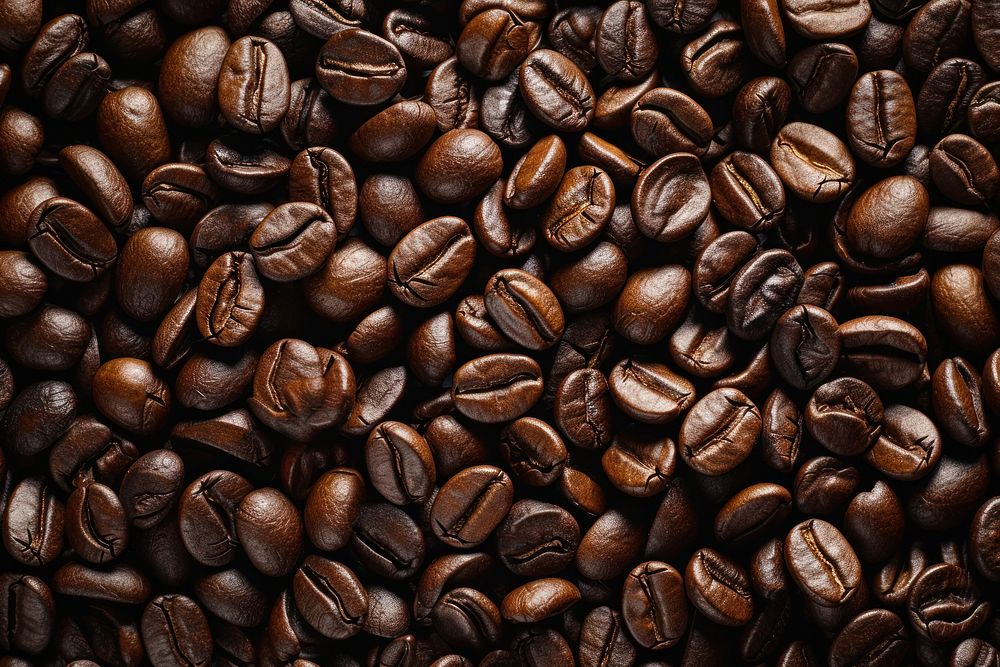 Roasted coffee beans background backgrounds food abundance.