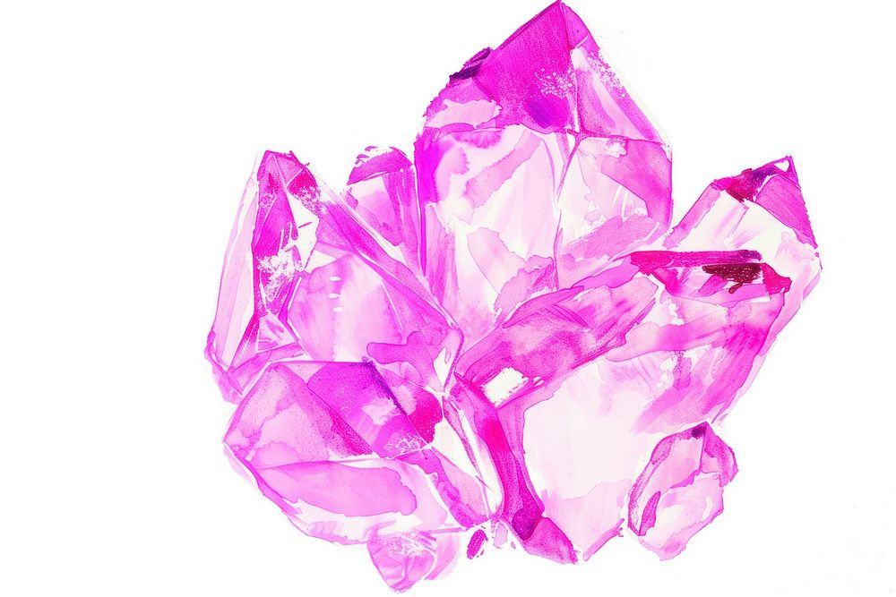 Pink crytal mineral crystal quartz.