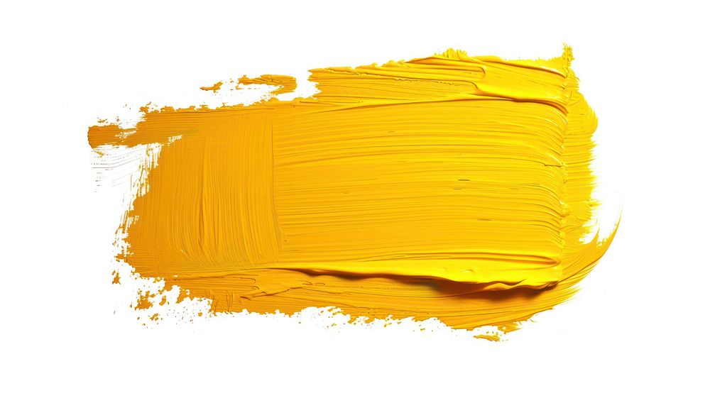 Rectangle brush stroke backgrounds yellow paint.