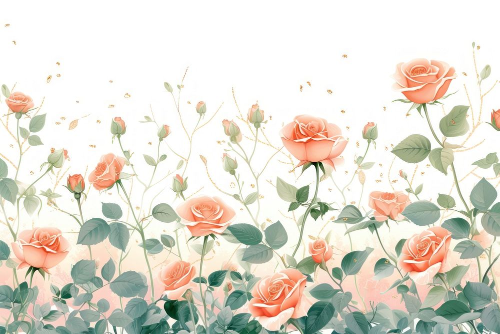 Rose bushes backgrounds pattern flower.
