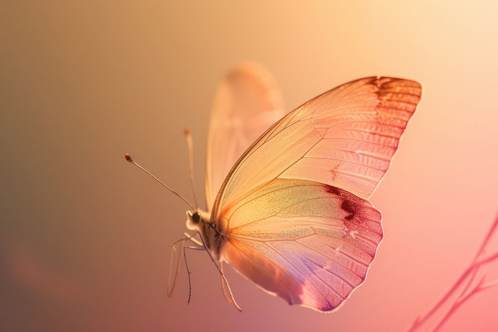 Butterfly animal insect pink.