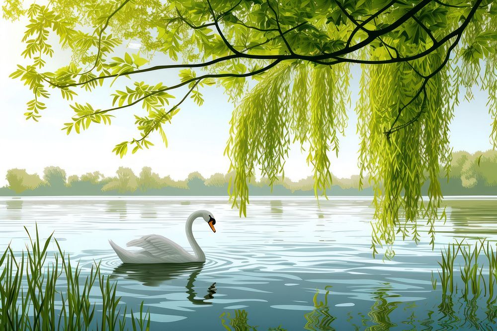 Tree swan outdoors nature.