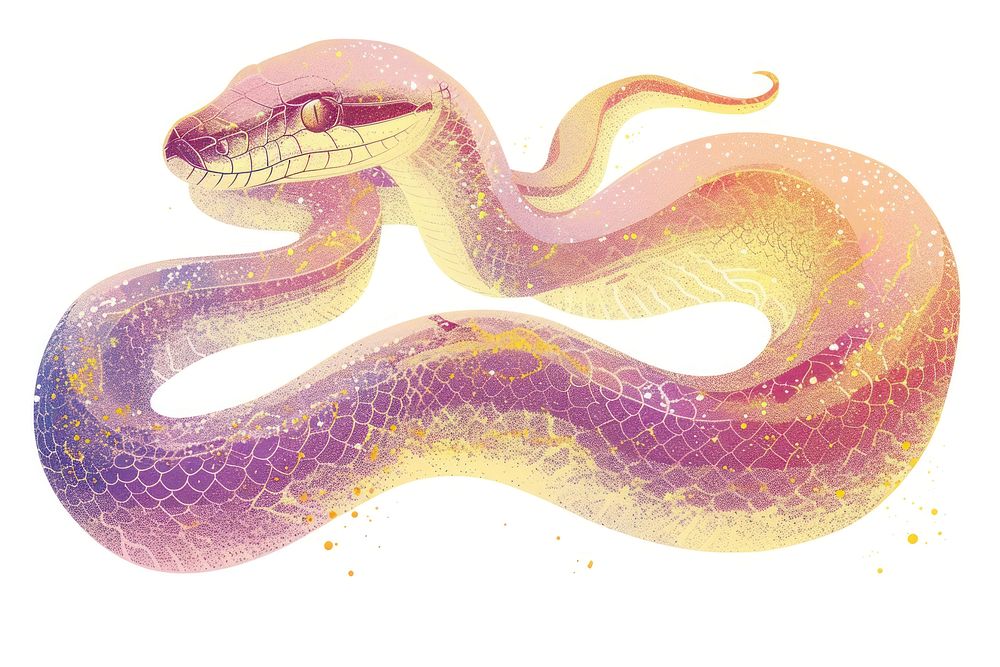 Snake reptile animal white background.