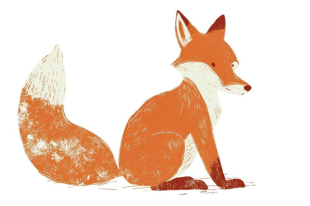 Fox animal mammal white background.