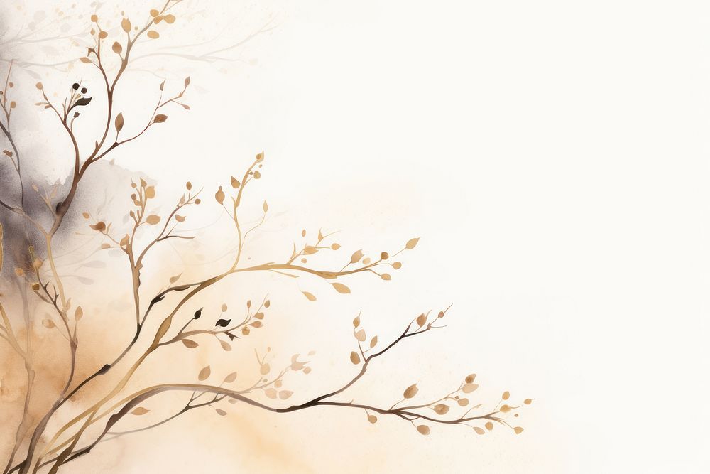 Tree branch watercolor background backgrounds painting pattern.