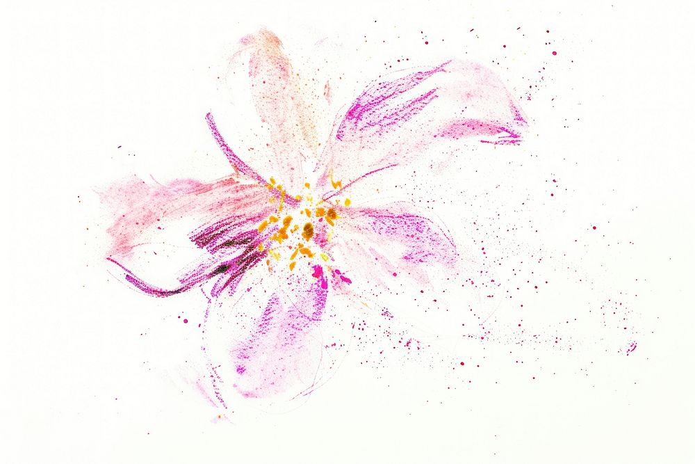 A blossom in the style of minimalist illustrator flower purple petal.