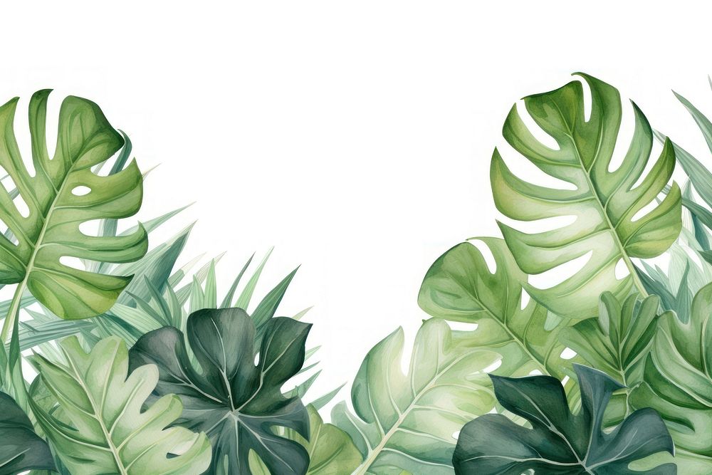 Monstera leaves nature plant green.