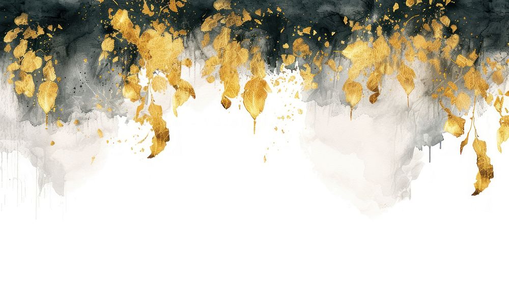 Gold leaf painting backgrounds splattered.